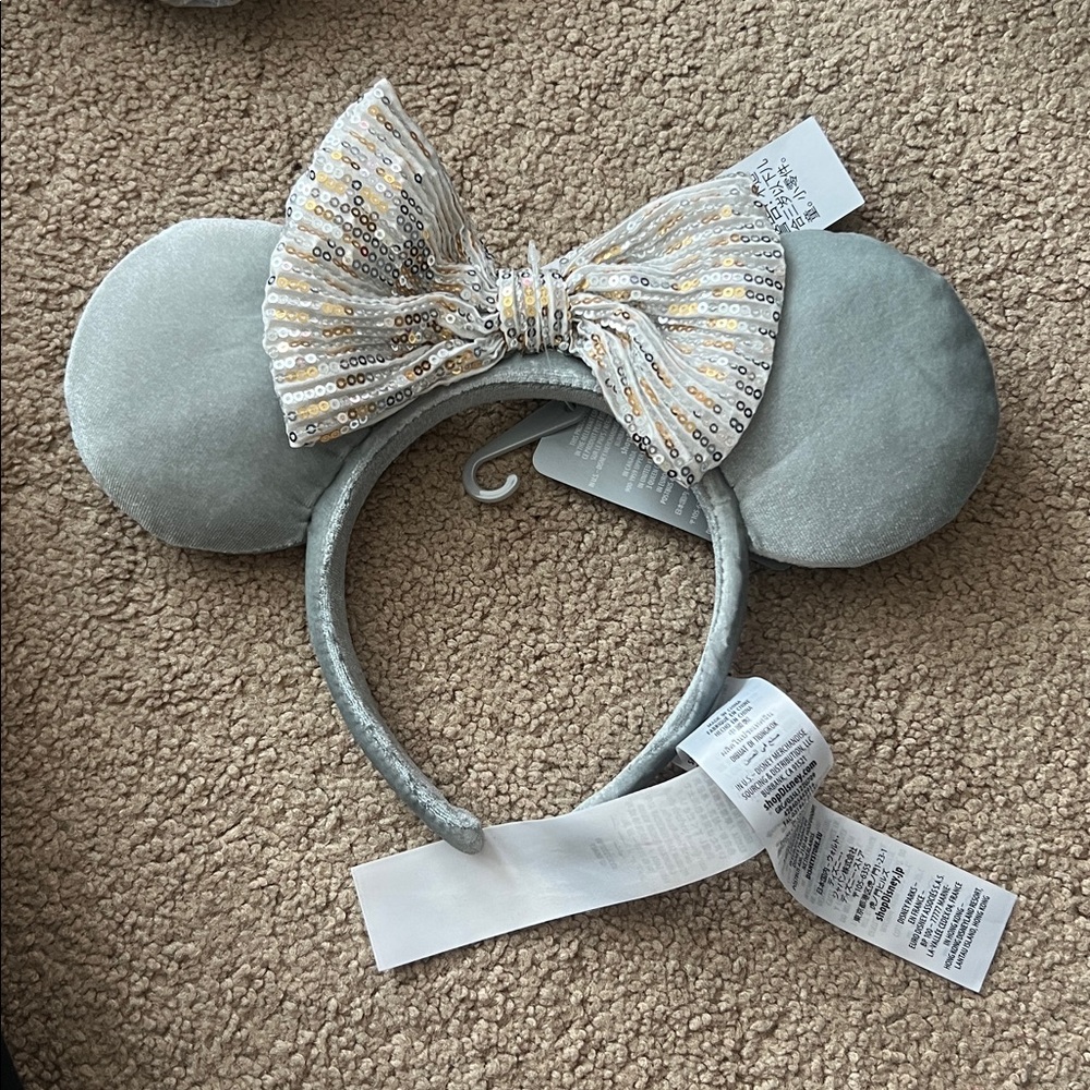 Disney Silver Sequin Bow Headband
